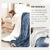 imageBedsure GentleSoft Sherpa Fleece Blankets Queen Size for Bed  Thick and Warm Soft Fuzzy Plush Queen Blanket for Winter Navy 90x90 Inches03  Slate Blue