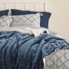 imageBedsure GentleSoft Sherpa Fleece Blankets Queen Size for Bed  Thick and Warm Soft Fuzzy Plush Queen Blanket for Winter Navy 90x90 Inches03  Slate Blue