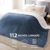 imageBedsure GentleSoft Sherpa Fleece Blankets Queen Size for Bed  Thick and Warm Soft Fuzzy Plush Queen Blanket for Winter Navy 90x90 Inches03  Slate Blue