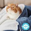 imageBedsure GentleSoft Sherpa Fleece Blankets Queen Size for Bed  Thick and Warm Soft Fuzzy Plush Queen Blanket for Winter Navy 90x90 Inches03  Slate Blue