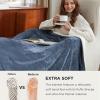 imageBedsure GentleSoft Sherpa Fleece Blankets Queen Size for Bed  Thick and Warm Soft Fuzzy Plush Queen Blanket for Winter Navy 90x90 Inches03  Slate Blue