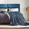 imageBedsure GentleSoft Sherpa Fleece Blankets Queen Size for Bed  Thick and Warm Soft Fuzzy Plush Queen Blanket for Winter Navy 90x90 Inches03  Slate Blue