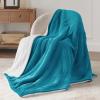 imageBedsure GentleSoft Sherpa Fleece Blankets Queen Size for Bed  Thick and Warm Soft Fuzzy Plush Queen Blanket for Winter Navy 90x90 Inches03  Teal