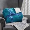 imageBedsure GentleSoft Sherpa Fleece Blankets Queen Size for Bed  Thick and Warm Soft Fuzzy Plush Queen Blanket for Winter Navy 90x90 Inches03  Teal