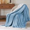 imageBedsure GentleSoft Sherpa Fleece Blankets Queen Size for Bed  Thick and Warm Soft Fuzzy Plush Queen Blanket for Winter Navy 90x90 Inches03  Washed Blue