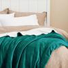 imageBedsure GentleSoft Sherpa Fleece Blankets Queen Size for Bed  Thick and Warm Soft Fuzzy Plush Queen Blanket for Winter Navy 90x90 Inches04  Forest Green