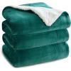 imageBedsure GentleSoft Sherpa Fleece Blankets Queen Size for Bed  Thick and Warm Soft Fuzzy Plush Queen Blanket for Winter Navy 90x90 Inches04  Forest Green