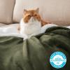 imageBedsure GentleSoft Sherpa Fleece Blankets Queen Size for Bed  Thick and Warm Soft Fuzzy Plush Queen Blanket for Winter Navy 90x90 Inches04  Olive Green