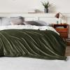 imageBedsure GentleSoft Sherpa Fleece Blankets Queen Size for Bed  Thick and Warm Soft Fuzzy Plush Queen Blanket for Winter Navy 90x90 Inches04  Olive Green