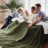 imageBedsure GentleSoft Sherpa Fleece Blankets Queen Size for Bed  Thick and Warm Soft Fuzzy Plush Queen Blanket for Winter Navy 90x90 Inches04  Olive Green