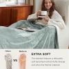 imageBedsure GentleSoft Sherpa Fleece Blankets Queen Size for Bed  Thick and Warm Soft Fuzzy Plush Queen Blanket for Winter Navy 90x90 Inches04  Sage Green