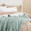 imageBedsure GentleSoft Sherpa Fleece Blankets Queen Size for Bed  Thick and Warm Soft Fuzzy Plush Queen Blanket for Winter Navy 90x90 Inches04  Sage Green