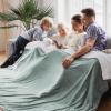 imageBedsure GentleSoft Sherpa Fleece Blankets Queen Size for Bed  Thick and Warm Soft Fuzzy Plush Queen Blanket for Winter Navy 90x90 Inches04  Sage Green