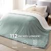 imageBedsure GentleSoft Sherpa Fleece Blankets Queen Size for Bed  Thick and Warm Soft Fuzzy Plush Queen Blanket for Winter Navy 90x90 Inches04  Sage Green