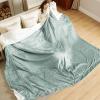 imageBedsure GentleSoft Sherpa Fleece Blankets Queen Size for Bed  Thick and Warm Soft Fuzzy Plush Queen Blanket for Winter Navy 90x90 Inches04  Sage Green