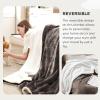 imageBedsure GentleSoft Sherpa Fleece Blankets Queen Size for Bed  Thick and Warm Soft Fuzzy Plush Queen Blanket for Winter Navy 90x90 Inches05  Brown