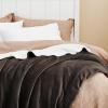 imageBedsure GentleSoft Sherpa Fleece Blankets Queen Size for Bed  Thick and Warm Soft Fuzzy Plush Queen Blanket for Winter Navy 90x90 Inches05  Brown