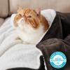 imageBedsure GentleSoft Sherpa Fleece Blankets Queen Size for Bed  Thick and Warm Soft Fuzzy Plush Queen Blanket for Winter Navy 90x90 Inches05  Brown