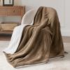 imageBedsure GentleSoft Sherpa Fleece Blankets Queen Size for Bed  Thick and Warm Soft Fuzzy Plush Queen Blanket for Winter Navy 90x90 Inches05  Camel