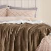 imageBedsure GentleSoft Sherpa Fleece Blankets Queen Size for Bed  Thick and Warm Soft Fuzzy Plush Queen Blanket for Winter Navy 90x90 Inches05  Camel