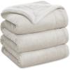 imageBedsure GentleSoft Sherpa Fleece Blankets Queen Size for Bed  Thick and Warm Soft Fuzzy Plush Queen Blanket for Winter Navy 90x90 Inches05  Linen