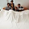 imageBedsure GentleSoft Sherpa Fleece Blankets Queen Size for Bed  Thick and Warm Soft Fuzzy Plush Queen Blanket for Winter Navy 90x90 Inches06  Cream