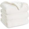 imageBedsure GentleSoft Sherpa Fleece Blankets Queen Size for Bed  Thick and Warm Soft Fuzzy Plush Queen Blanket for Winter Navy 90x90 Inches06  White