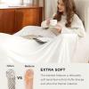 imageBedsure GentleSoft Sherpa Fleece Blankets Queen Size for Bed  Thick and Warm Soft Fuzzy Plush Queen Blanket for Winter Navy 90x90 Inches06  White