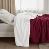 imageBedsure GentleSoft Sherpa Fleece Blankets Queen Size for Bed  Thick and Warm Soft Fuzzy Plush Queen Blanket for Winter Navy 90x90 Inches07  Burgundy