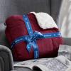 imageBedsure GentleSoft Sherpa Fleece Blankets Queen Size for Bed  Thick and Warm Soft Fuzzy Plush Queen Blanket for Winter Navy 90x90 Inches07  Burgundy