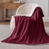 imageBedsure GentleSoft Sherpa Fleece Blankets Queen Size for Bed  Thick and Warm Soft Fuzzy Plush Queen Blanket for Winter Navy 90x90 Inches07  Burgundy