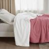 imageBedsure GentleSoft Sherpa Fleece Blankets Queen Size for Bed  Thick and Warm Soft Fuzzy Plush Queen Blanket for Winter Navy 90x90 Inches07  Dusty Rose