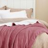 imageBedsure GentleSoft Sherpa Fleece Blankets Queen Size for Bed  Thick and Warm Soft Fuzzy Plush Queen Blanket for Winter Navy 90x90 Inches07  Dusty Rose