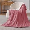 imageBedsure GentleSoft Sherpa Fleece Blankets Queen Size for Bed  Thick and Warm Soft Fuzzy Plush Queen Blanket for Winter Navy 90x90 Inches07  Dusty Rose