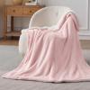 imageBedsure GentleSoft Sherpa Fleece Blankets Queen Size for Bed  Thick and Warm Soft Fuzzy Plush Queen Blanket for Winter Navy 90x90 Inches07  Pink