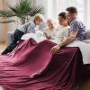 imageBedsure GentleSoft Sherpa Fleece Blankets Queen Size for Bed  Thick and Warm Soft Fuzzy Plush Queen Blanket for Winter Navy 90x90 Inches07  Red