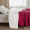 imageBedsure GentleSoft Sherpa Fleece Blankets Queen Size for Bed  Thick and Warm Soft Fuzzy Plush Queen Blanket for Winter Navy 90x90 Inches07  Red
