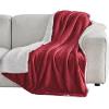 imageBedsure GentleSoft Sherpa Fleece Blankets Queen Size for Bed  Thick and Warm Soft Fuzzy Plush Queen Blanket for Winter Navy 90x90 Inches07  Red