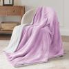 imageBedsure GentleSoft Sherpa Fleece Blankets Queen Size for Bed  Thick and Warm Soft Fuzzy Plush Queen Blanket for Winter Navy 90x90 Inches08  Lilac