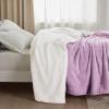imageBedsure GentleSoft Sherpa Fleece Blankets Queen Size for Bed  Thick and Warm Soft Fuzzy Plush Queen Blanket for Winter Navy 90x90 Inches08  Lilac