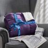imageBedsure GentleSoft Sherpa Fleece Blankets Queen Size for Bed  Thick and Warm Soft Fuzzy Plush Queen Blanket for Winter Navy 90x90 Inches08  Purple