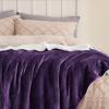 imageBedsure GentleSoft Sherpa Fleece Blankets Queen Size for Bed  Thick and Warm Soft Fuzzy Plush Queen Blanket for Winter Navy 90x90 Inches08  Purple