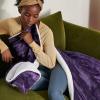 imageBedsure GentleSoft Sherpa Fleece Blankets Queen Size for Bed  Thick and Warm Soft Fuzzy Plush Queen Blanket for Winter Navy 90x90 Inches08  Purple
