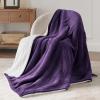imageBedsure GentleSoft Sherpa Fleece Blankets Queen Size for Bed  Thick and Warm Soft Fuzzy Plush Queen Blanket for Winter Navy 90x90 Inches08  Purple