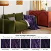 imageBedsure GentleSoft Sherpa Fleece Blankets Queen Size for Bed  Thick and Warm Soft Fuzzy Plush Queen Blanket for Winter Navy 90x90 Inches08  Purple