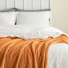 imageBedsure GentleSoft Sherpa Fleece Blankets Queen Size for Bed  Thick and Warm Soft Fuzzy Plush Queen Blanket for Winter Navy 90x90 Inches09  Orange