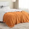 imageBedsure GentleSoft Sherpa Fleece Blankets Queen Size for Bed  Thick and Warm Soft Fuzzy Plush Queen Blanket for Winter Navy 90x90 Inches09  Orange