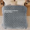 imageBedsure Heated Blanket Throw Blanket  Fast Heating Electric Blanket GentleSoft Flannel Heated Throw with 4 Time Settings 6 Heating Settings Warm Gifts for Grandma 50x60 inches Grey18  Formal Gray