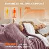 imageBedsure Heated Blanket Throw Blanket  Fast Heating Electric Blanket GentleSoft Flannel Heated Throw with 4 Time Settings 6 Heating Settings Warm Gifts for Grandma 50x60 inches Grey09  Woodrose