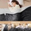 imageBedsure Heated Blanket Throw Blanket  Fast Heating Electric Blanket GentleSoft Flannel Heated Throw with 4 Time Settings 6 Heating Settings Warm Gifts for Grandma 50x60 inches Grey12  Dark Grey